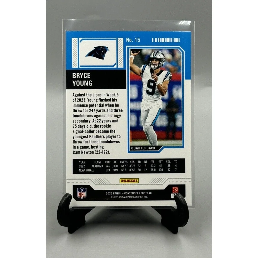 2023 Panini Contenders‎ #15 Bryce Young SEASON TICKET ROOKIE RC